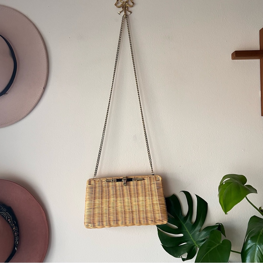 Talbots Woven Tan Crossbody Bag